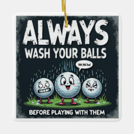 Golf Lave Seu Ornamento De Bolas