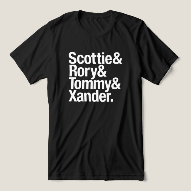 Golf Stars Name Stack Scottie Rory Tommy Xander (Design frontal)