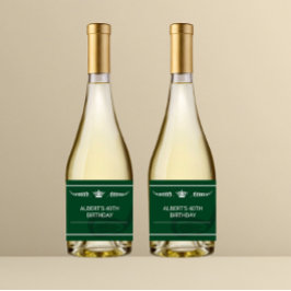 Golf Theme Birthday Champagne Wine Bottle Label