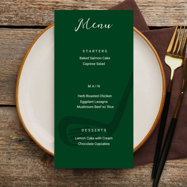 Golf Theme Birthday Party Menu Card (golf menu sign, golf party menu, golf birthday menu, golf event menu, golf theme party decor, golf p)