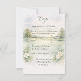 Golf Wedding RSVP Card | Teeing Off Forever