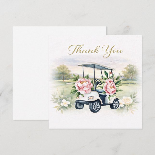 GOLF WEDDING thank you card  (Frente/Verso)