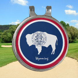 Golf Wyoming & Wyoming Flag Hclip /Ball Marker