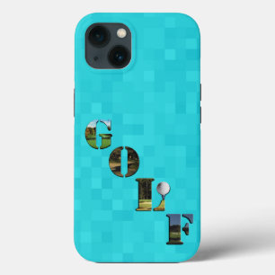 Golfe Azul Aqua, iPhone 13 Caso