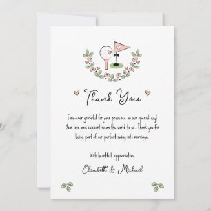 Golfe Bonito Pensava Cartões de agradecimentos de