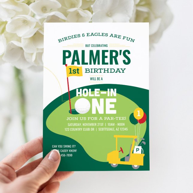 Golfe Buraco em Um Convite de Aniversário (Hole in One Birthday Invitation)