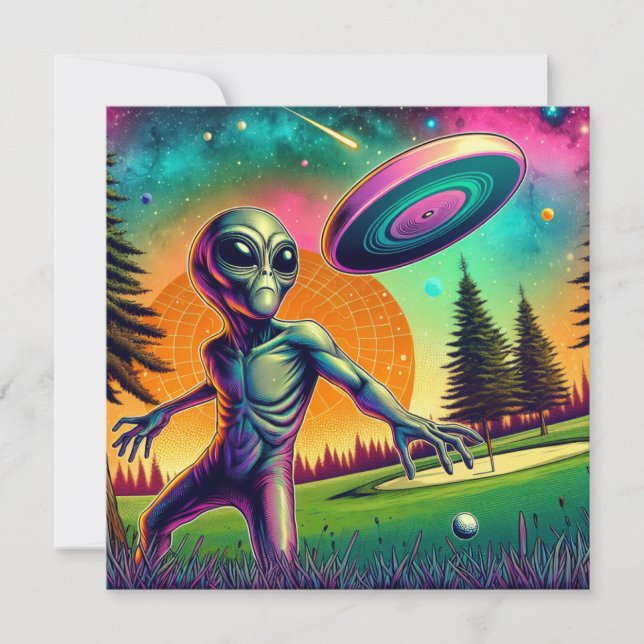 Golfe de Disco de alienígena com Fundo do Planeta (Frente)