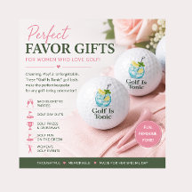 "Golfe É Tônico" Bolas de Golfe Presentes Evento d