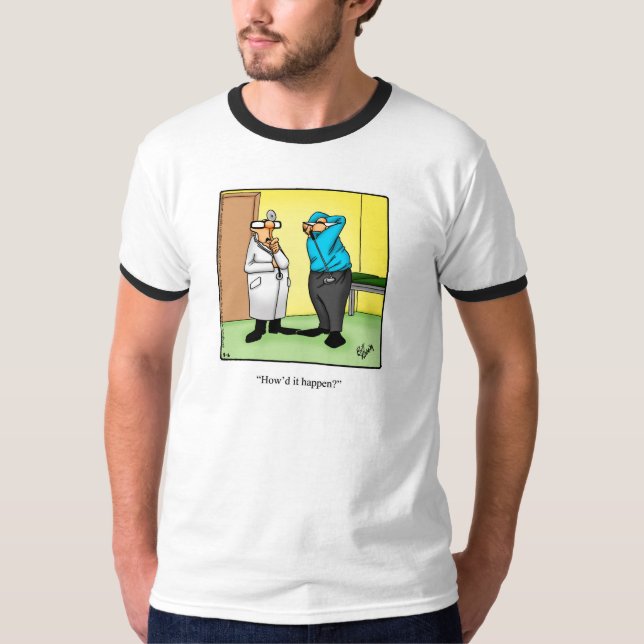 Golfe Engraçado Trocando Camiseta Humor (Frente)