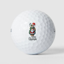 Golfe Feliz Natal com Papai Noel na bandeira