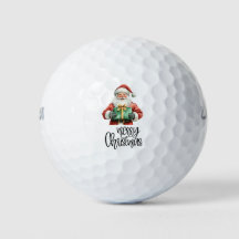 Golfe Feliz Natal com Papai Noel na bandeira