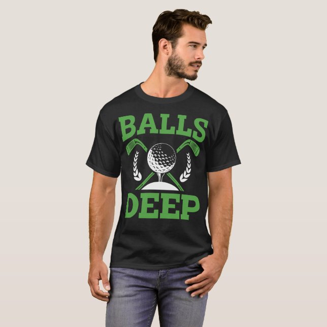Golfe, Golfe, Bolas de Golfe, Camiseta Engraçada (Frente Completa)