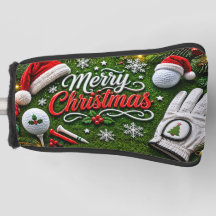 Golfe tema de Natal em grama verde