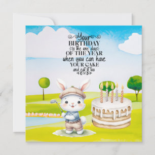 Golfer Birthday deseja um plano geral