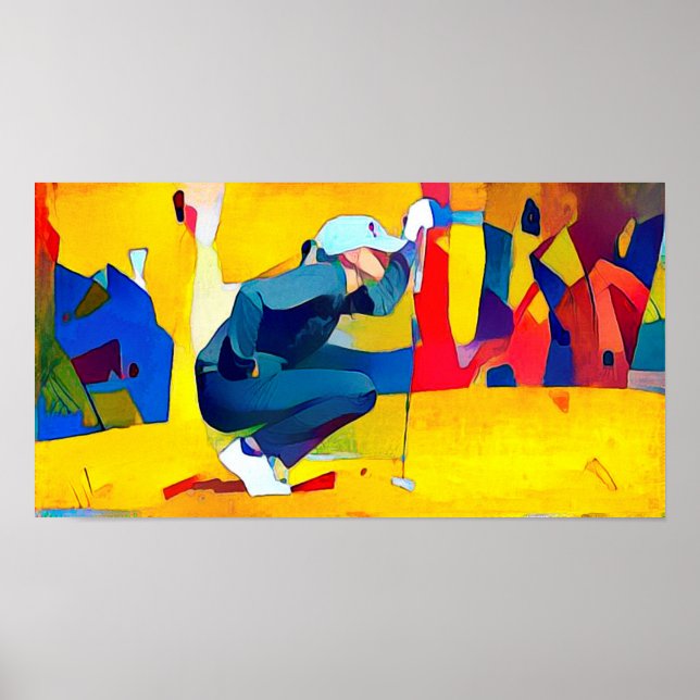 Golfer - Impressão de Golfe Original (Frente)