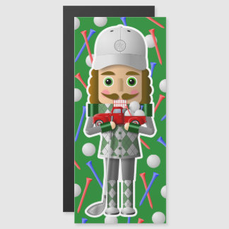 Golfer Nutcracker com pequeno caminhão vermelho