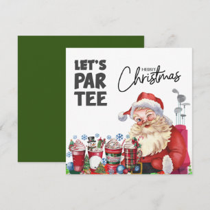 Golfer Papai Noel com Saco de Golfe
