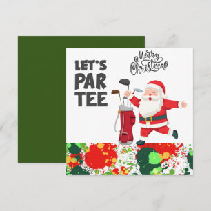 Golfer Papai Noel com Saco de Golfe