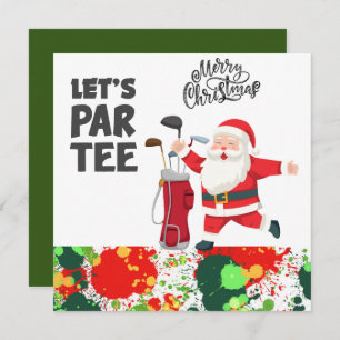 Golfer Papai Noel com Saco de Golfe