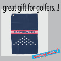 Golfer USA Monograma Uma Torre de Golfe Patriótica