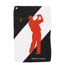 Golfer Vermelho em Branco Negro