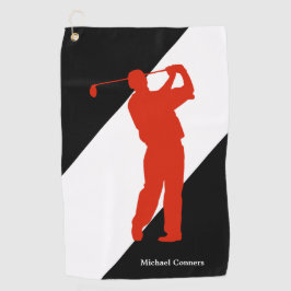 Golfer Vermelho em Branco Negro