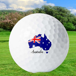 Golfing Austrália & Australian Flag / Aussie