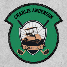 GOLFING DE CLUBE GOLFE GOLF DE Crachá de Nome Pers