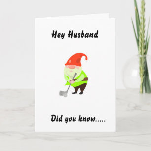 GOLFING HUMOR FOR "HUSBAND" NO SEU CARTÃO DE ANIVE