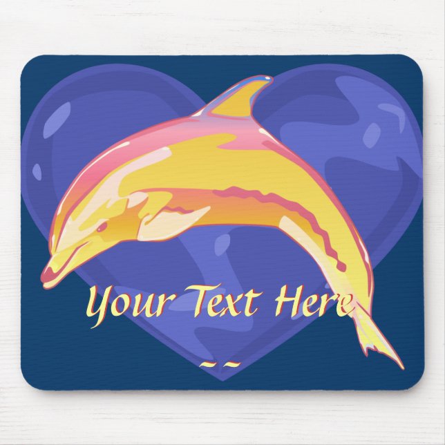 Golfinho colorido Mousepad (Frente)