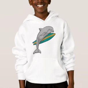 Golfinho como Surfer com Surfboard