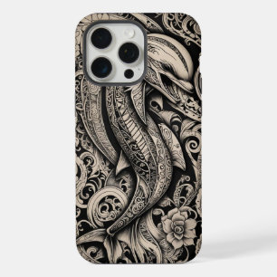 Golfinho de Osso de Telefone Scrimshaw