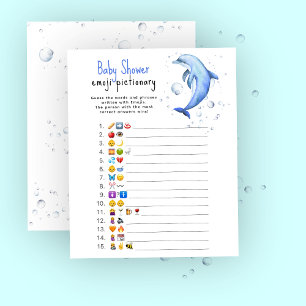 Golfinho do Oceano - chá de fraldas de jogos Emoji