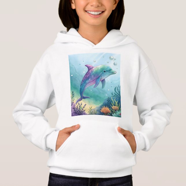 golfinho pintado à aquarela (Frente)