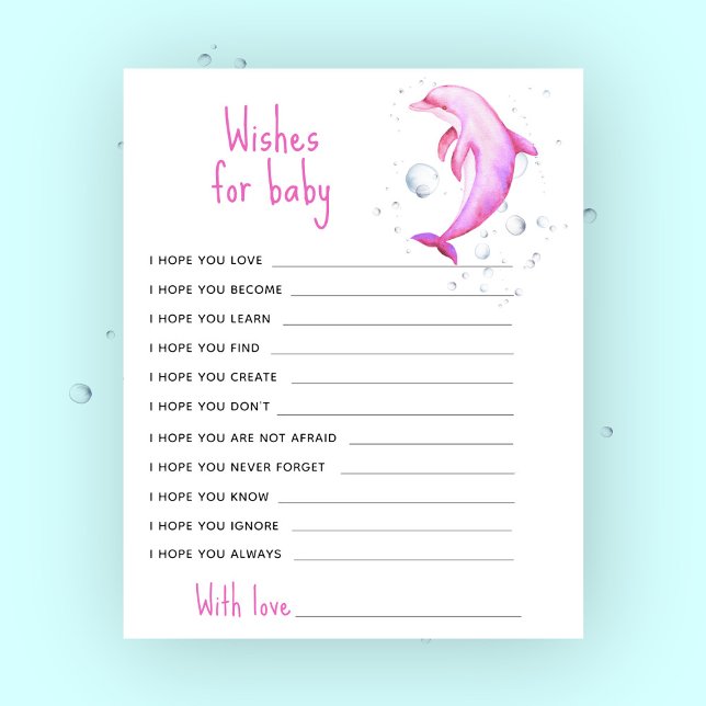 Golfinho rosa-aquarela - orações para bebê (Criador carregado)