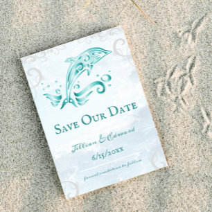 Golfinho Teal Salve O Anúncio De Data
