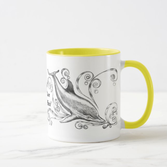 "Golfinhos caneca da campainha do carvão vegetal (Direita)