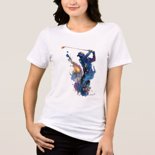 Golfista Abstrato   Arte de Ação em Tinta Fluida e