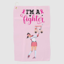 Golfista em rosa-consciência de cancer