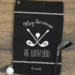 Golfista Esportivo Moderno Negro e Branco Monogram