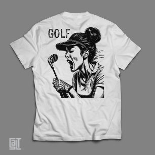 Golfista Feminina Gritando Ferozmente - Mulher Eng