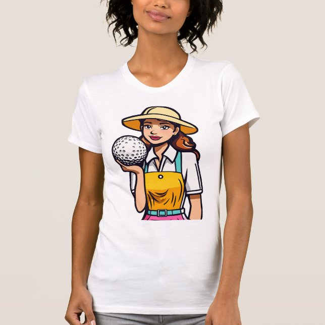 Golfista feminino - Camisa de Golfe (Frente)