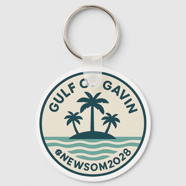 Golfo de Gavin 2028 Newsom Porta-chaves (Frente)