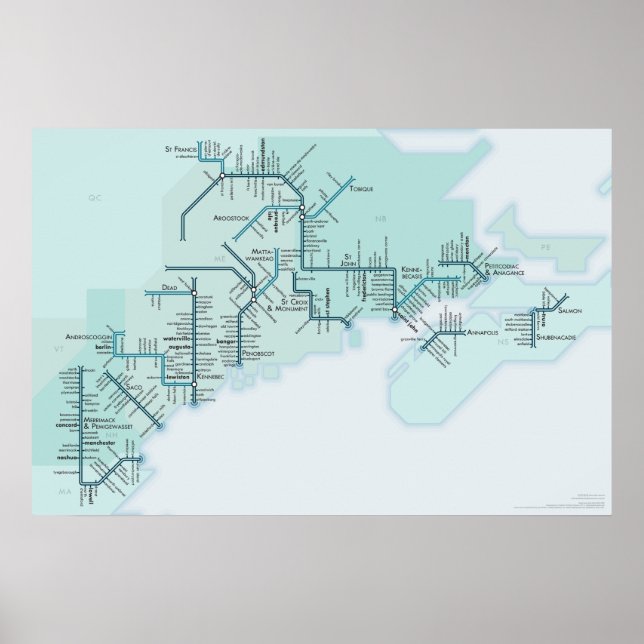 Golfo de Maine 20 x 30 Poster (Frente)