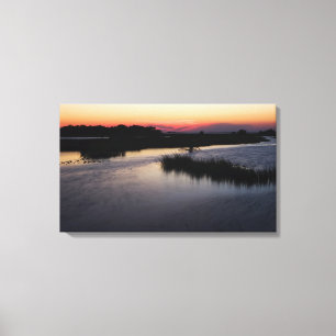 Golfo do México Sunset em Canvas de Painel Triplo