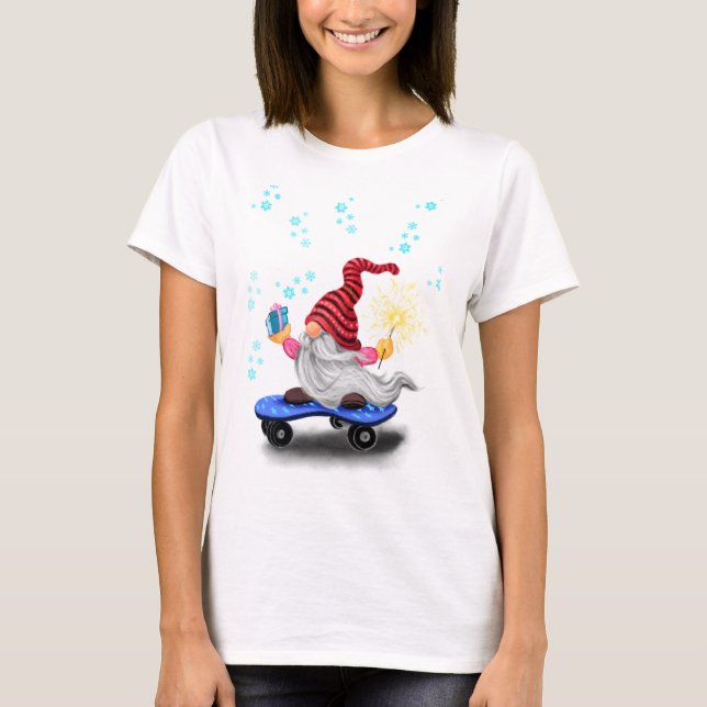 Goma do Presente da Camisa de Natal com Bicicleta  (Frente)