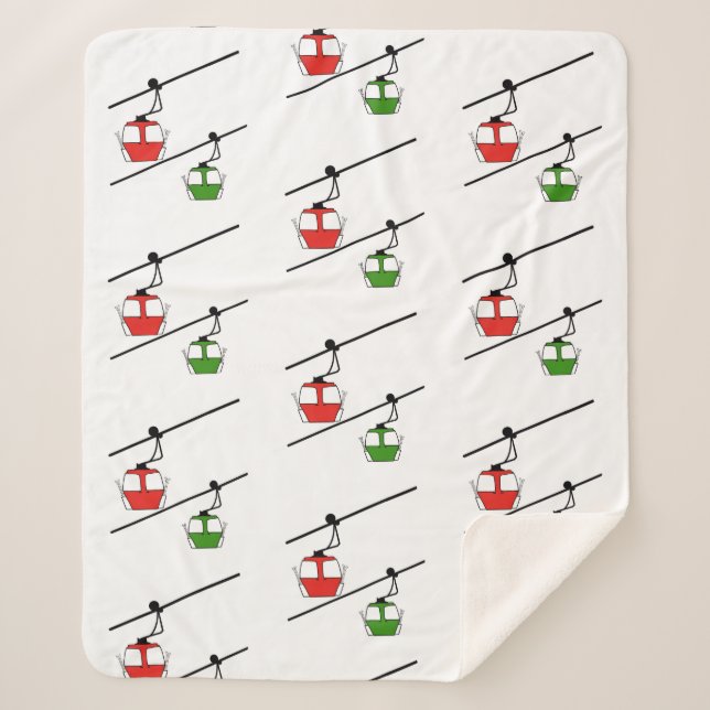 gondolas vermelhas e verdes no cobertor branco (Frente)