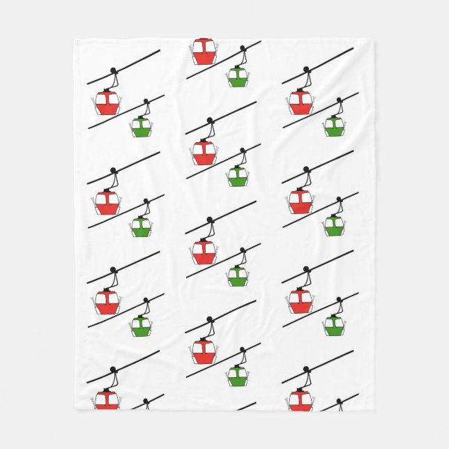 gondolas vermelhas e verdes no cobertor branco (Frente)