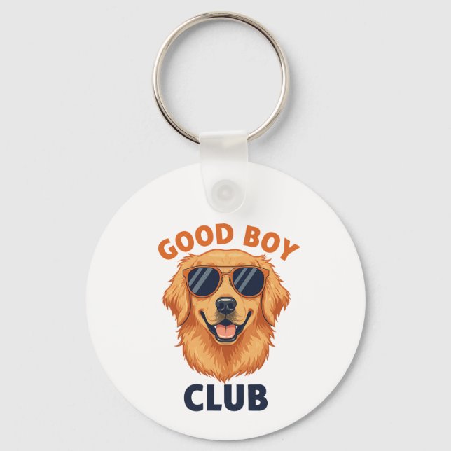 Good Boy Club | Chaveiro com Design de Cachorro (Frente)