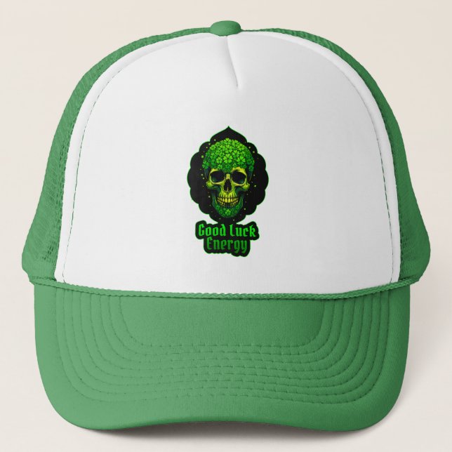 Good Luck Energy Skull St Patrick’s Day - boné (Frente)